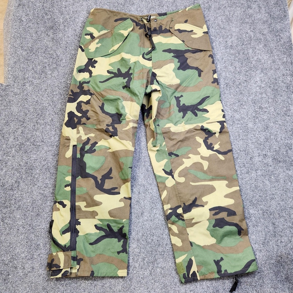 Vintage Trousers‎ Cold Weather Camoflage Mens Medium Reg Gore Tex Rain Pants